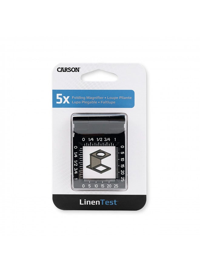 Carson LinenTest 5x30mm Folding Loupe Magnifier , Black - Image 2