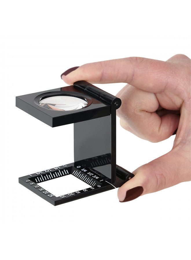 Carson LinenTest 5x30mm Folding Loupe Magnifier , Black - Image 4
