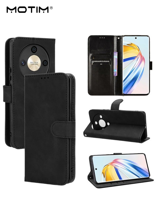 Motim Honor X9b 5G Wallet Case, Leather Honor X9b Case with Folding Bracket Card Insertion, Shockproof Anti-drop Kickstand Card Holder 2 in 1 - Image 1