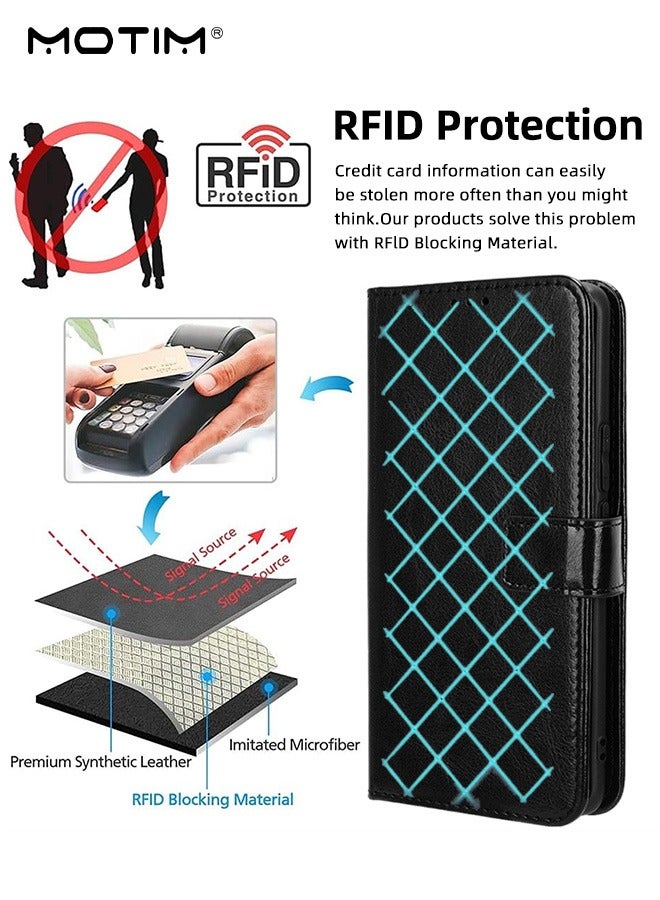 Motim Honor X9b 5G Wallet Case, Leather Honor X9b Case with Folding Bracket Card Insertion, Shockproof Anti-drop Kickstand Card Holder 2 in 1 - Image 5