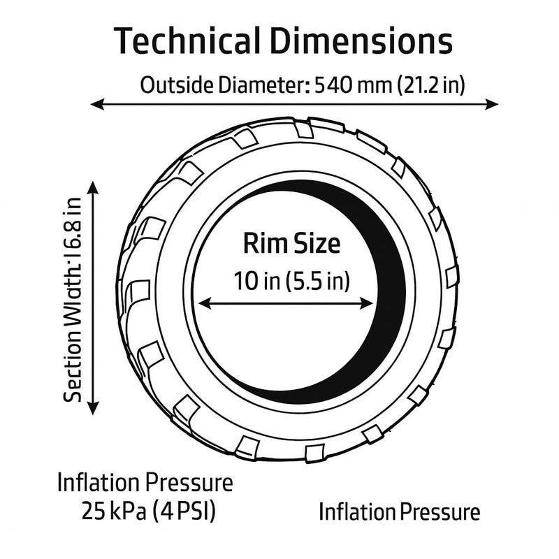 DURO DI-2029 Sand Master Sport ATV Tire 21x7-10 | Front/Rear Tubeless Bias 2-Ply Tire | Durable Nylon Construction for Off-Road, Sand, Mud & Trail Riding | Made in Taiwan - Image 5