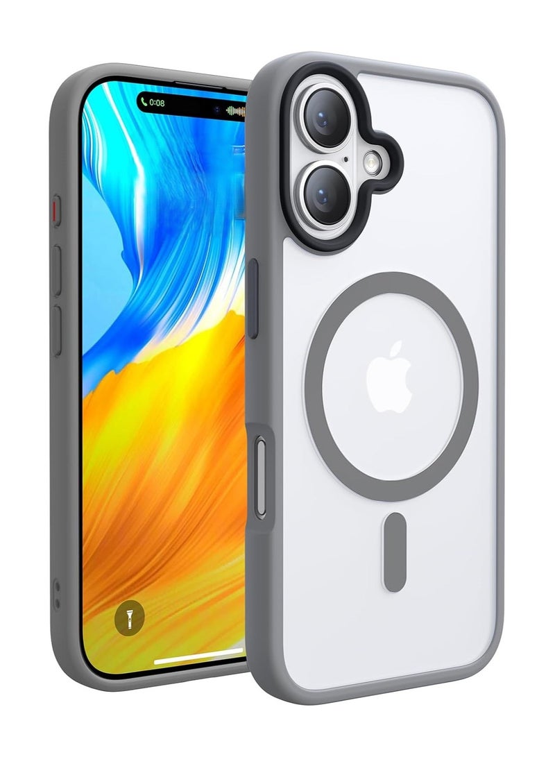Denx Magnetic Case for iPhone 16 [Shockproof & Slim] Clear Hard Back Cover with high-Grade Protection | Natural Titanium - Image 1