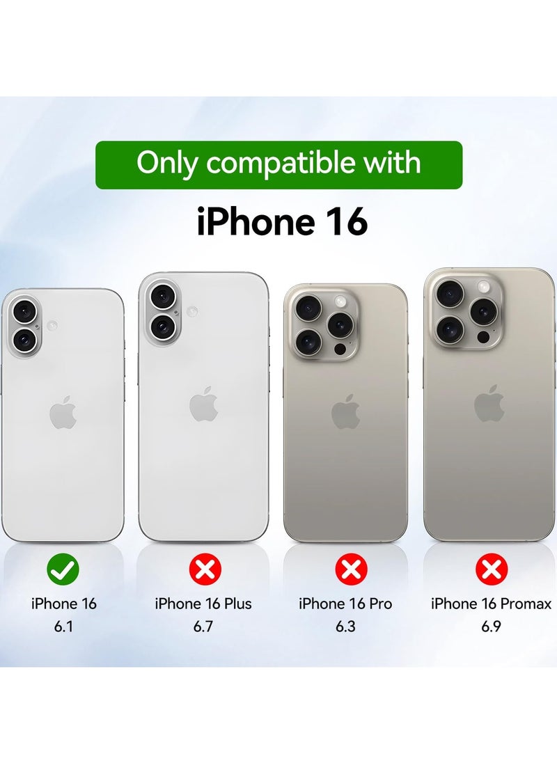 Denx - Magnetic Case for iPhone 16, Drop Tested Shockproof, Translucent Hard Back, Slim Case Cover, Compatible With MagSafe (Natural Titanium) - Image 1