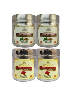 Khadi Pure Antiwrinkle & Rose Glow Face Pack 50 g (Pack of 4)  - Image 1