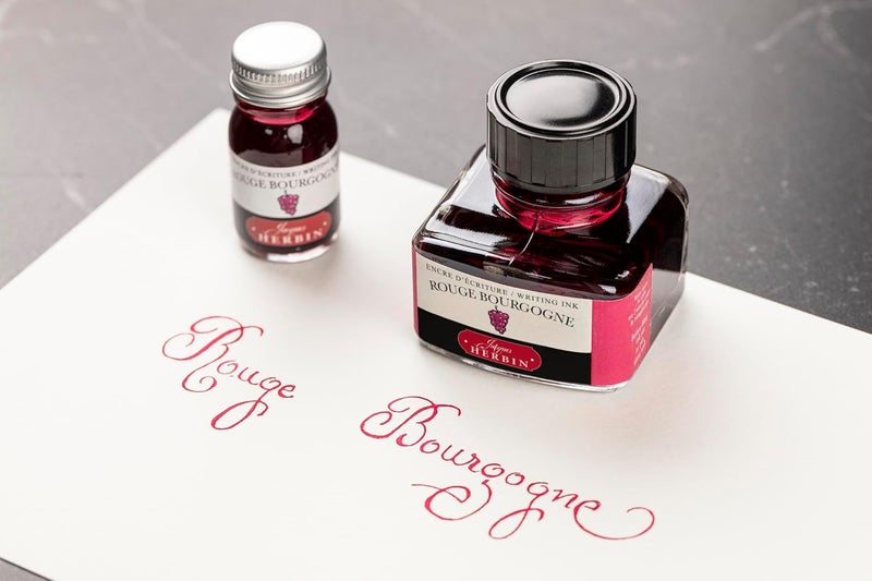 Jacques Herbin Herbin J. Fountain Pen Ink - 10 ml Bottled - Rouge Bourgogne - Image 3
