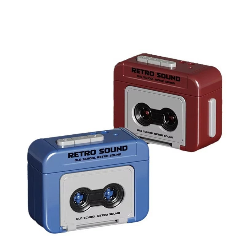Vintage Keychain: Compact Lightweight Blue, Nostalgic Retro Tape Recorder Design - Easy To Use Portable Sound Recorder for Music Lovers, Personalized Gifting & Daily Carry - Image 3