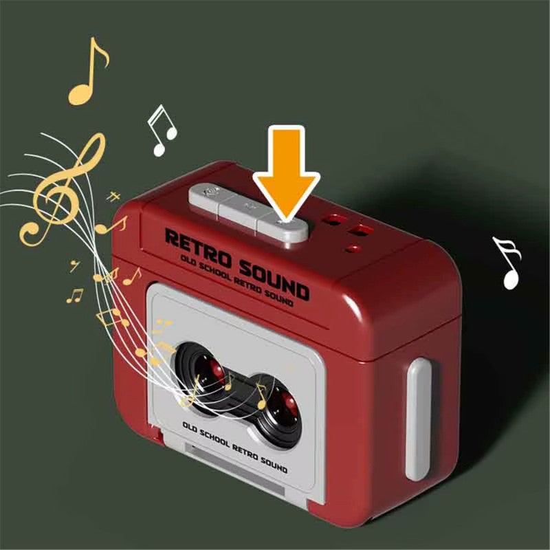 Vintage Keychain: Compact Lightweight Blue, Nostalgic Retro Tape Recorder Design - Easy To Use Portable Sound Recorder for Music Lovers, Personalized Gifting & Daily Carry - Image 2