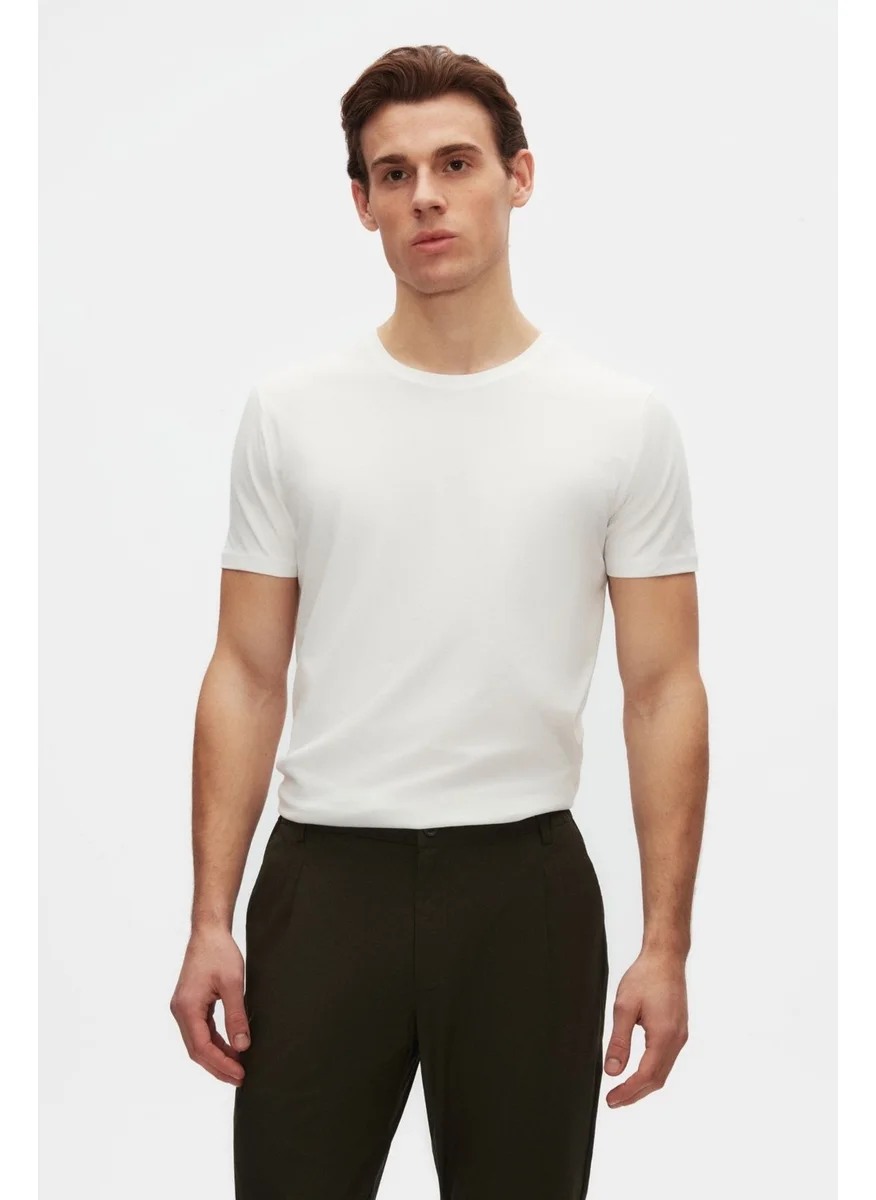 D'S DAMAT Slim Fit White T-shirt 4HC141996753M