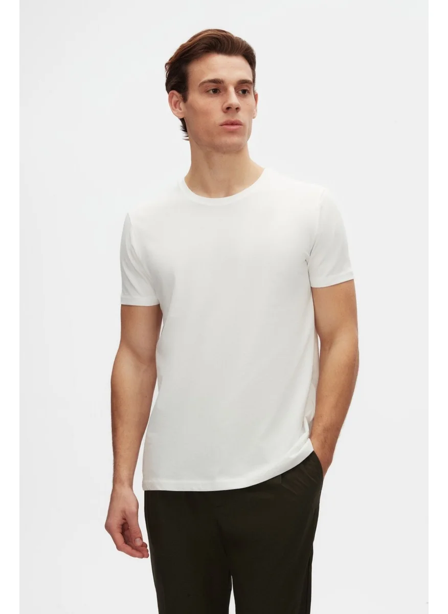 D'S DAMAT Slim Fit White T-shirt 4HC141996753M