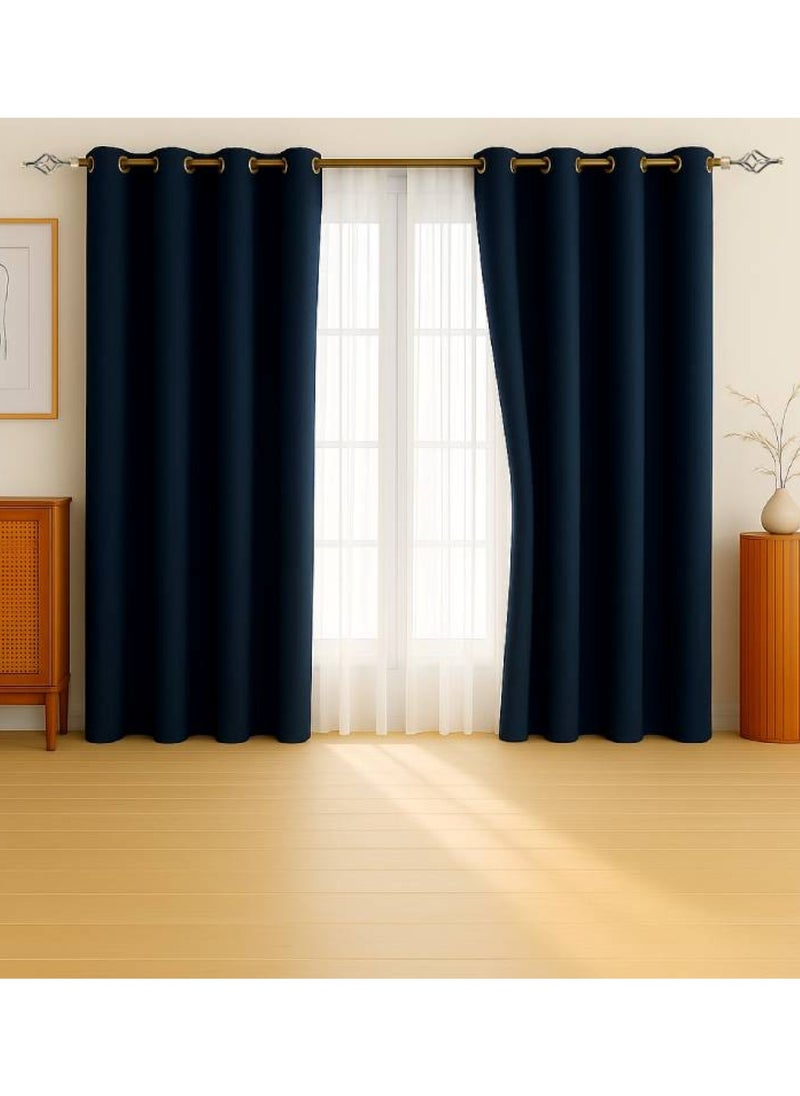 MAXQON Heavy Duty Extendable Double Curtain Rod 2 Meter Adjustable Sturdy Steel Anti-Brass  - Image 4