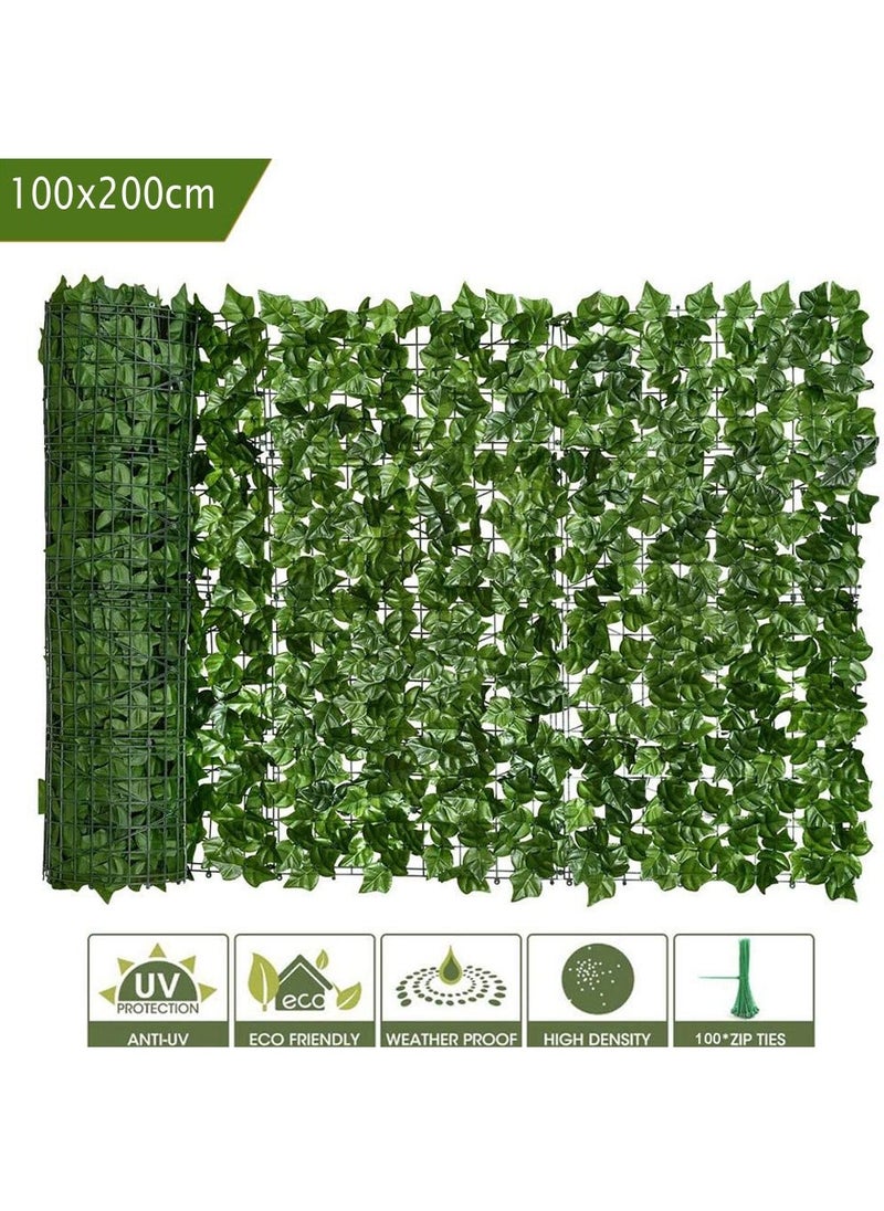 LINGWEI Artificial Wall Grass Privacy Garden Fence UV Protected Greenery Wall Backdrop Artificial Hedges Plants(1x2m)  - Image 4