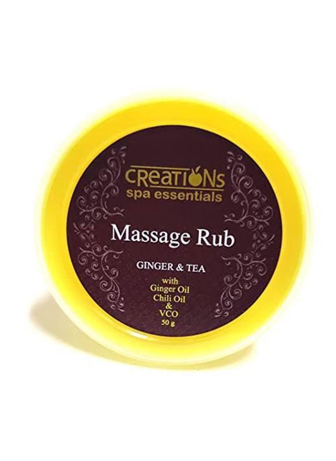 creation Creations Spa Essentials Massage Rub Ginger and Tea 50g  - Image 1