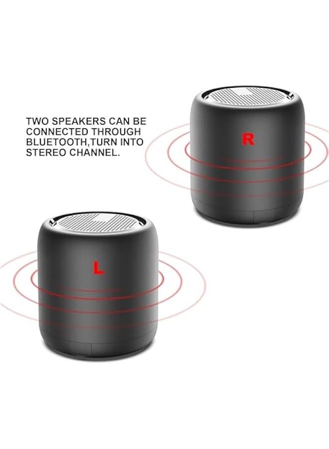 HOOKOR Portable Bluetooth Speakers, Small Speaker for Travel with Hands-Free Playback, Wireless Bluetooth Speakers with Dual Pairing Function, Portable Design, Bluetooth 5.3, Black - Image 3