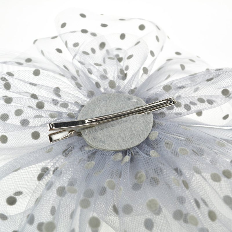 DRESHOW Fascinators Hat Flower Mesh Ribbons Feathers on a Headband and a Clip Tea Party Headwear for Girls and Women - Image 5