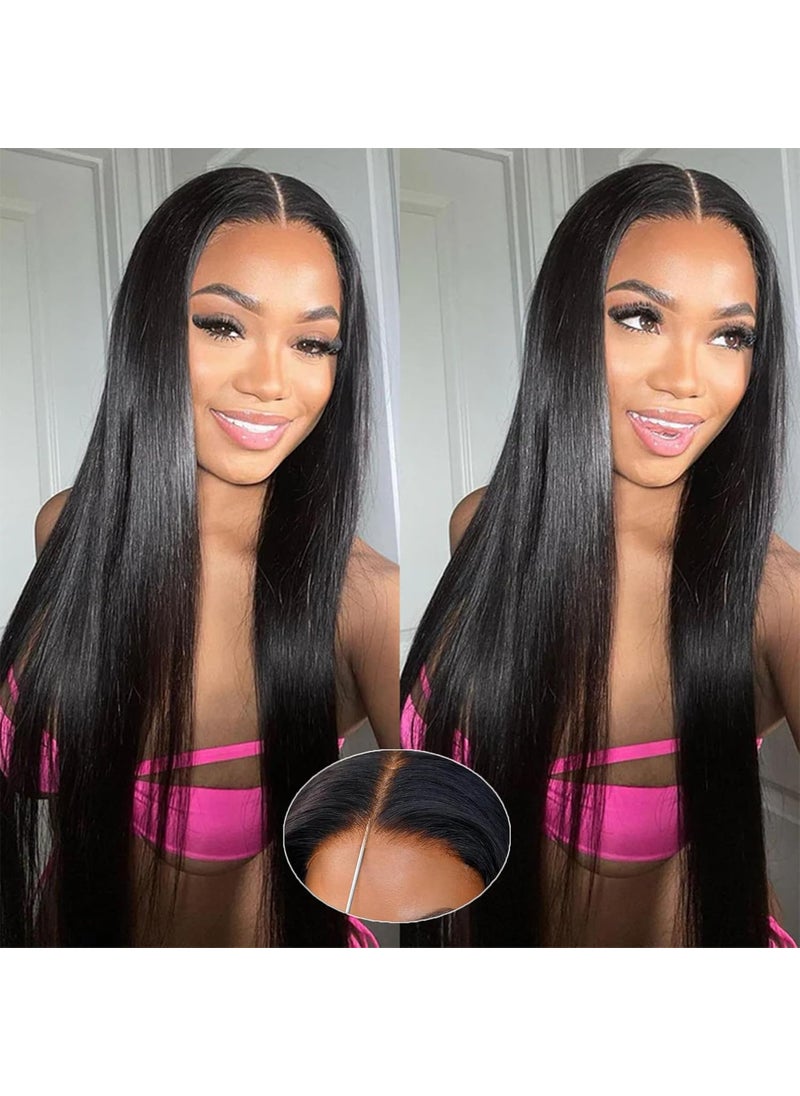 Amella Amella Wear and Go Glueless Wigs Human Hair Pre Plucked Pre Cut 200 Density 13x4 Hd Lace Closure Wigs Human Hair Glueless Wigs for Black Women Glueless Pre Cut Pre Plucked Bleached Knots Wig 