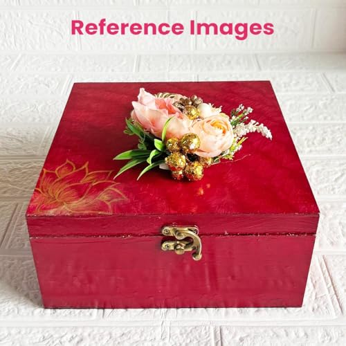 ADIKALA™ Handmade Artificial Big Peonies 3 Flower Bunch for Trousseau Packing, Ready to use Flower Brooch Hamper for Decoration, Gift Wrapping Flowers (6, Peach) - Image 3