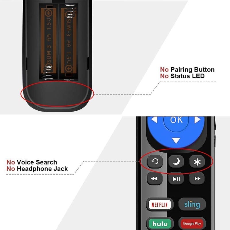 Young NS-RCRUS-17 Remote Control fit for Insignia Roku Smart TV NS-43DR620NA18 NS-50DR620NA18 NS-55DR620NA18 NS-65DR620NA18 NS-43DR620CA18 NS-50DR620CA18 NS-55DR620CA18 NS-24ER310NA17 NS-32DR310NA17 - Image 4