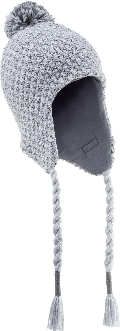 Nikadu Wedze Children's Peruvian Ski Beanie - Light Gray - Timeless