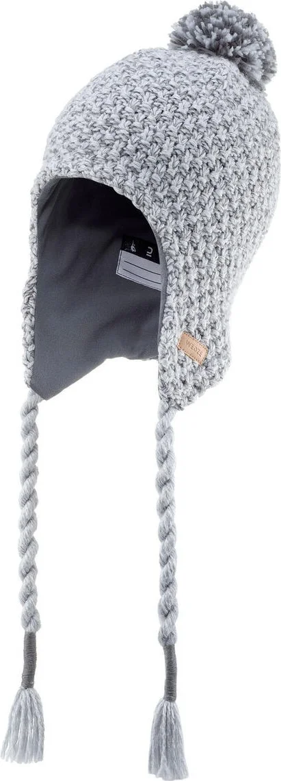Nikadu Wedze Children's Peruvian Ski Beanie - Light Gray - Timeless