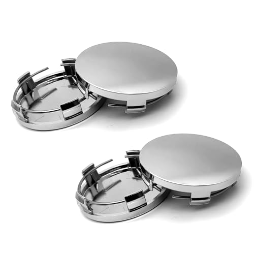 yorpyep 4 PCS Wheel Center Caps DustProof and RustProof Snapon Protector Plastic Electroplating Beautiful Decorative Cover for Cars Tire Modification Accessories Silver - Image 1
