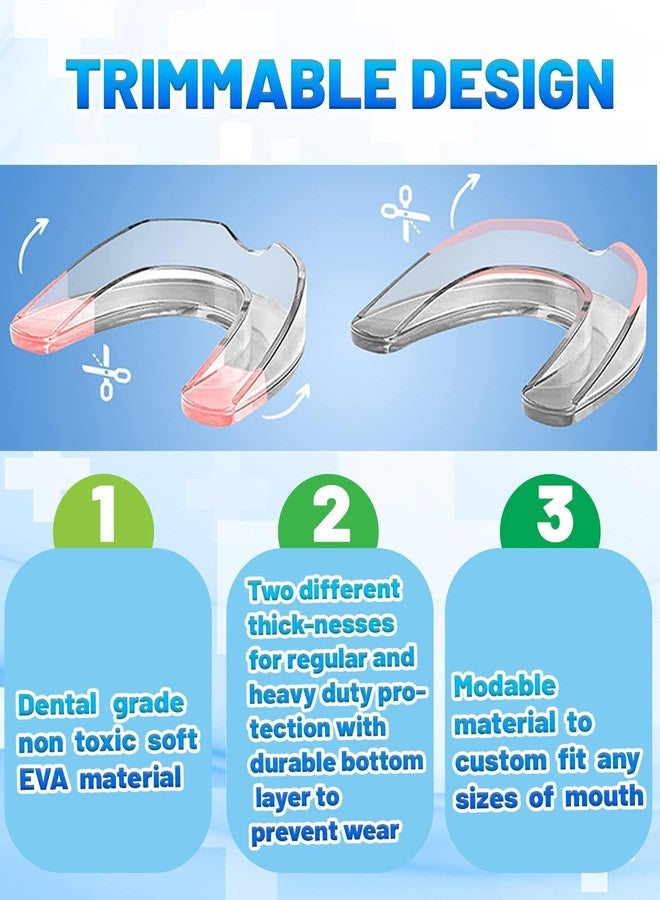 Buildcon 4 Pcs Night Guard for Teeth Grinding, Comfort Fit Mouth Guard for Sleeping & Teeth Clenching, Grinding Guard for Nighttime Use - Image 5