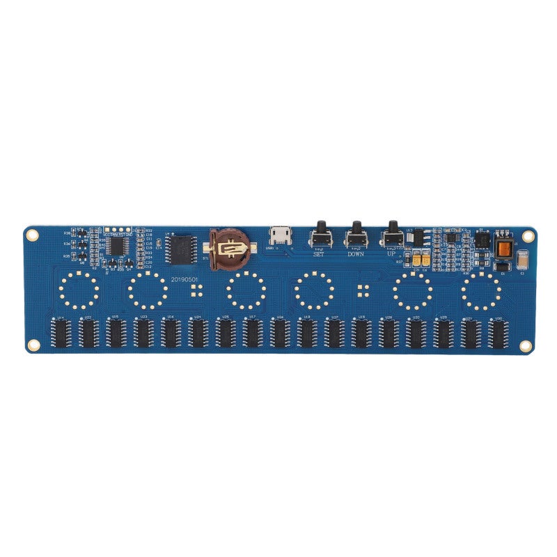 Nixie Tube Clock Board 6-Digit 7-Color Display STM8S005 Main Control - High Precision Driver Board with Anti-Poisoning Program for DIY Time Display - Image 1