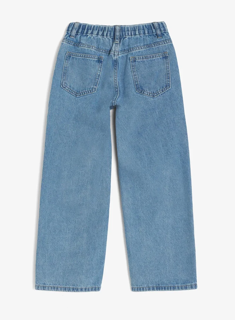 Pinata  Bow Printed Mid-Blue Jeans for Women | Best Price UAE