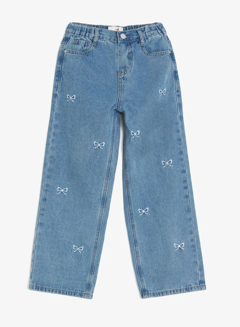 بنياتا جينز واسع الساق