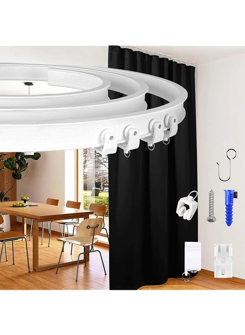 Bendable Curtain Track Curved Ceiling Track For Curtains Bendable Curved Ceiling Curtain Track Set Track Curtains Ceiling Mount Includes Hook Up 3M