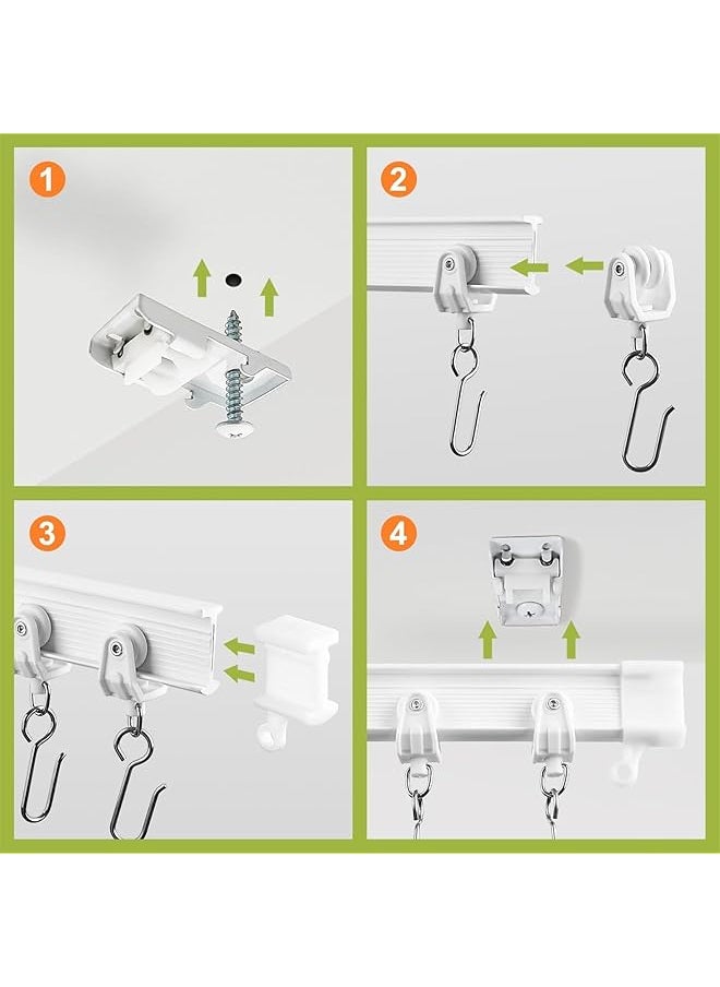 Bolivia's - Bendable Curtain Track Curved Ceiling Track For Curtains Bendable Curved Ceiling Curtain Track Set Track Curtains Ceiling Mount Includes Hook Up 3M - Image 1