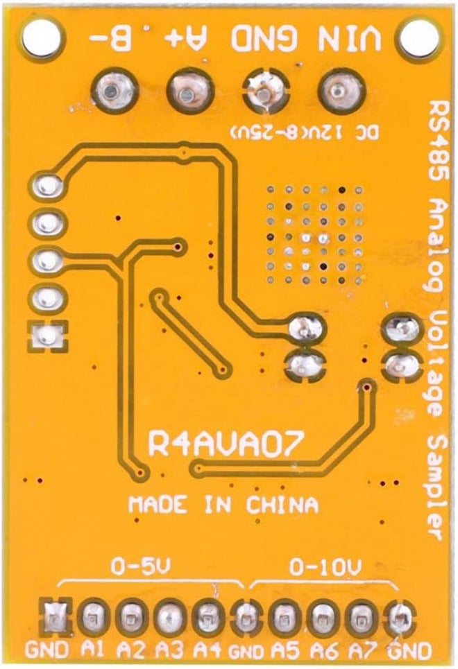 7 Channel RS485 Voltage Analog Collector ADC Modbus RTU 03 06 Function Code, Analog Voltage Sampler for voltage measurement range 0 5V, with computer serial super port input, - Image 2