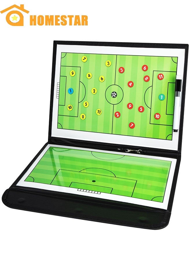 HOMESTAR Soccer Coaching Board, Soccer Coaches Clipboard, Tactical Magnetic Board Kit with Dry Erase, Marker Pen - Image 1
