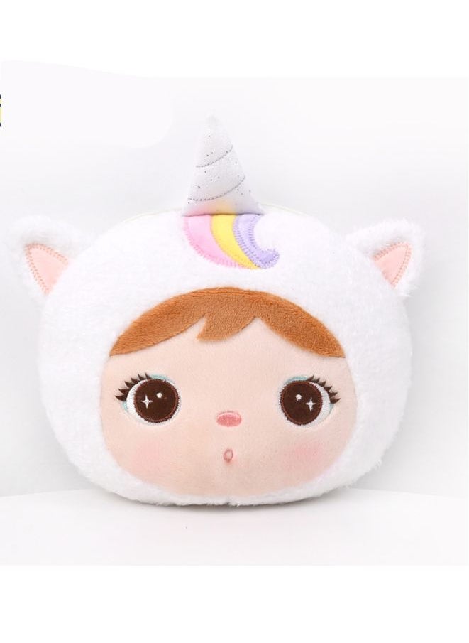 Metoo Cute Little Baby Plush Shoulder Bags Wallets For Girls Plush Shoulder Bags with Strap for Kids Coin Purses Cute Princess Handbags Kids Accessories for Girls White  - Image 3