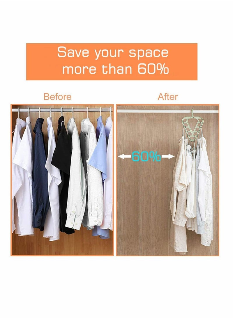 Y&D Clothes Hanger Organizer, Multi Functional Wardrobe Hanger, Rotate Anti-skid Storage Coat Hangers with 9 Holes  - Image 3