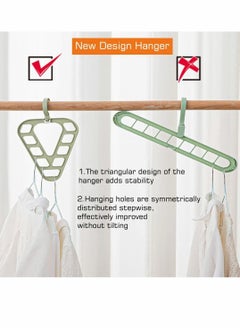 Y&D Clothes Hanger Organizer, Multi Functional Wardrobe Hanger, Rotate Anti-skid Storage Coat Hangers with 9 Holes  - Image 5