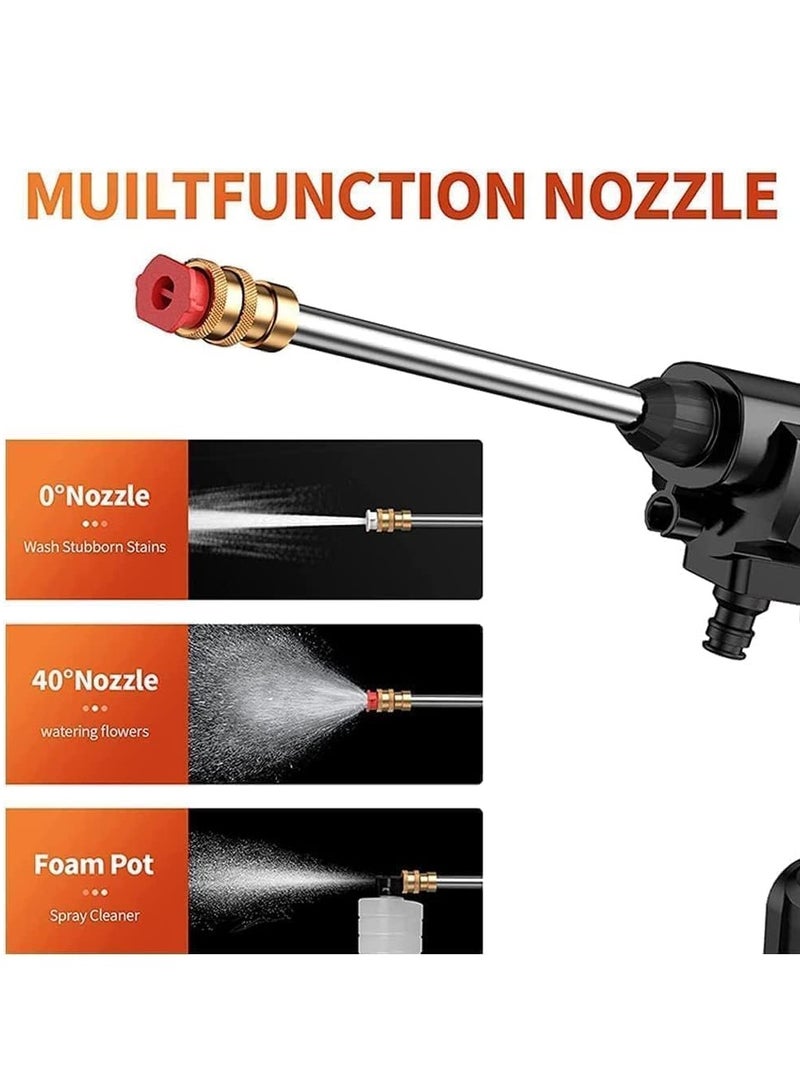 48V Cordless Portable Washer Electric High Pressure Cleaner Machine 200W 30Bar Lithium Handheld Car Cleaning Device With Foam Generator Nozzle Water Pump  - Image 3