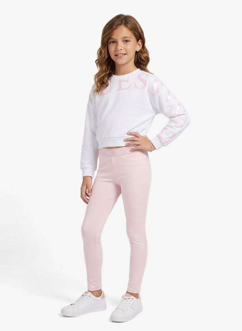 GUESS Youth Crew Neck Top And Leggings Set - Image 1