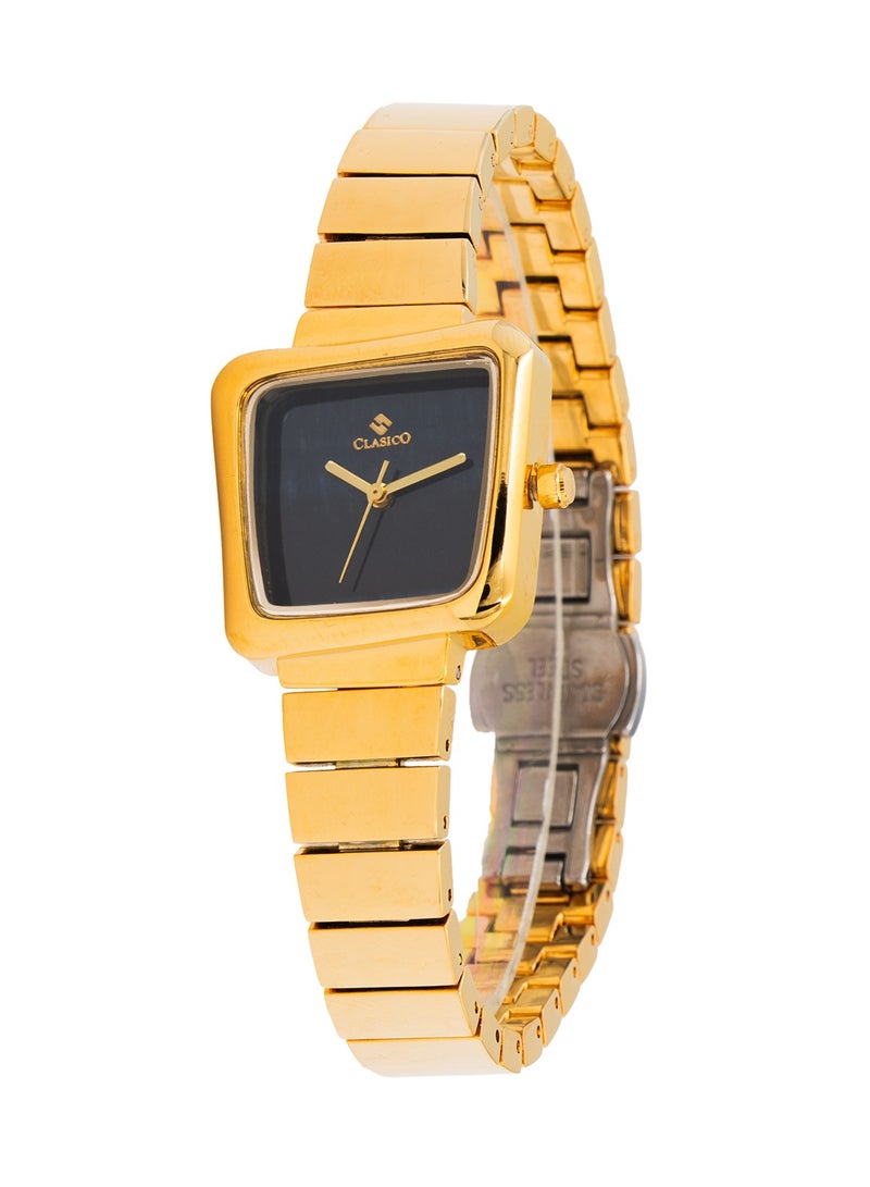 Clasico ساعة إلينور ذات القرص الذهبي - ساعة سوار أنيقة للنساء ⏱️🌿 - Image 1