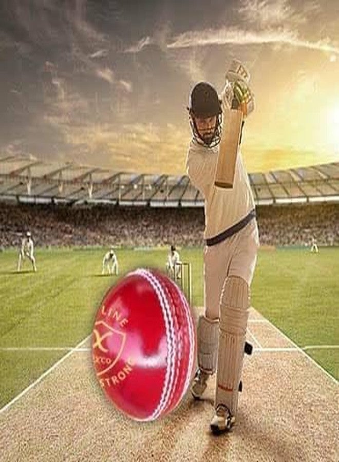 BOXCO Skyline Hand Stiched Four Piece Cricket Leather Ball for Club, T20, One Day and Test Matches (Red) (Pack of 1) - Image 5