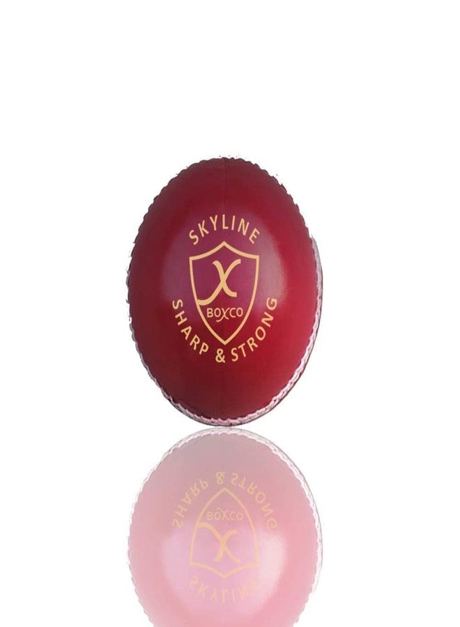 BOXCO Skyline Hand Stiched Four Piece Cricket Leather Ball for Club, T20, One Day and Test Matches (Red) (Pack of 1) - Image 2