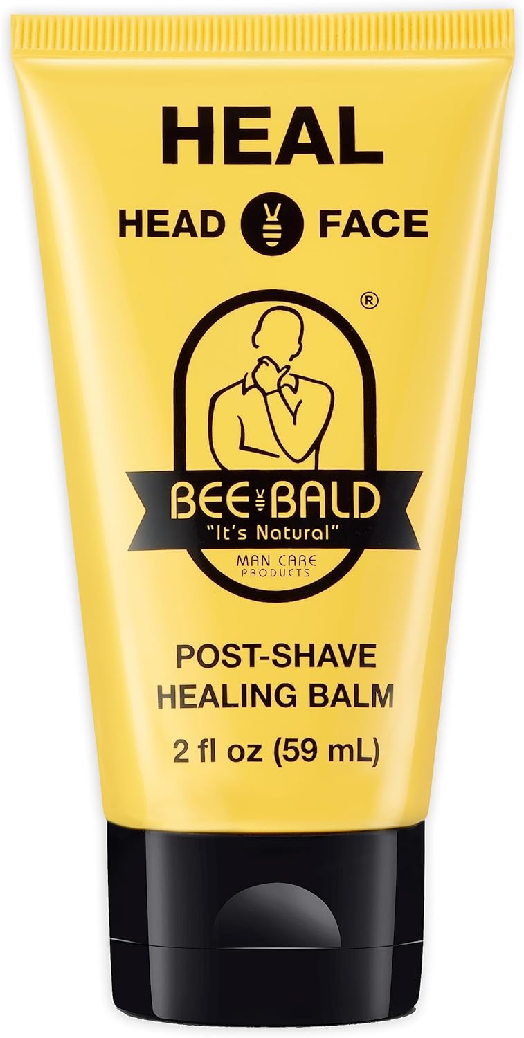 Bee Bald بلسم الشفاء بعد الحلاقة من بي بالد HEAL يهدئ البشرة التالفة ويعالج البثور والاحمرار وحروق الحلاقة والتهيج المرتبط بالحلاقة - Image 1