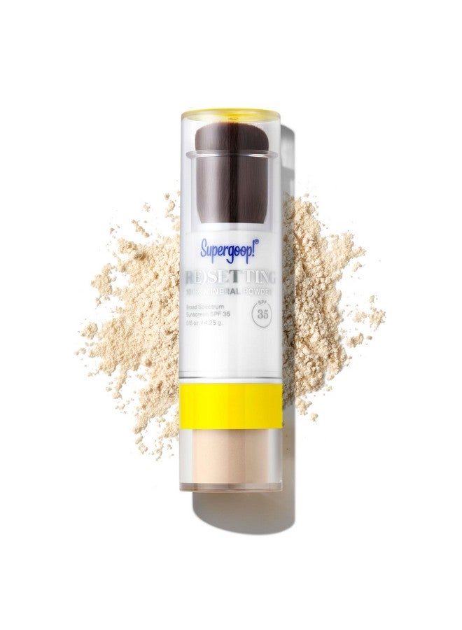 Supergoop! (Re)Setting 100% Mineral Powder, Translucent - 0.15 Oz - Makeup Setting Powder + Broad Spectrum Spf 35 Pa+++ Sunscreen - With Ceramides, Olive Glycerides & Coated Silica Spheres - Image 1