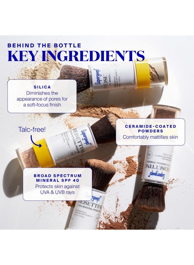 Supergoop! (Re)Setting 100% Mineral Powder, Translucent - 0.15 Oz - Makeup Setting Powder + Broad Spectrum Spf 35 Pa+++ Sunscreen - With Ceramides, Olive Glycerides & Coated Silica Spheres - Image 5
