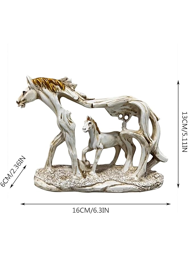 erorex Creative Resin Horse Statue Home Decoration Art Horse Sculpture Desktop Figurine Ornament Gift For Living Room Office Study Room Bedroom Coffee Shop Bar - Image 5