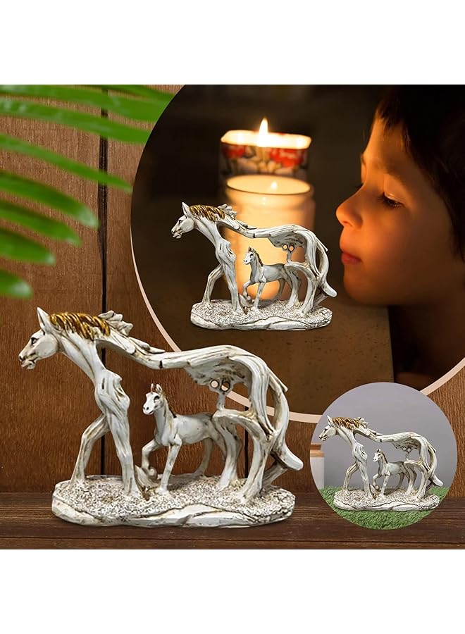 erorex Creative Resin Horse Statue Home Decoration Art Horse Sculpture Desktop Figurine Ornament Gift For Living Room Office Study Room Bedroom Coffee Shop Bar - Image 3