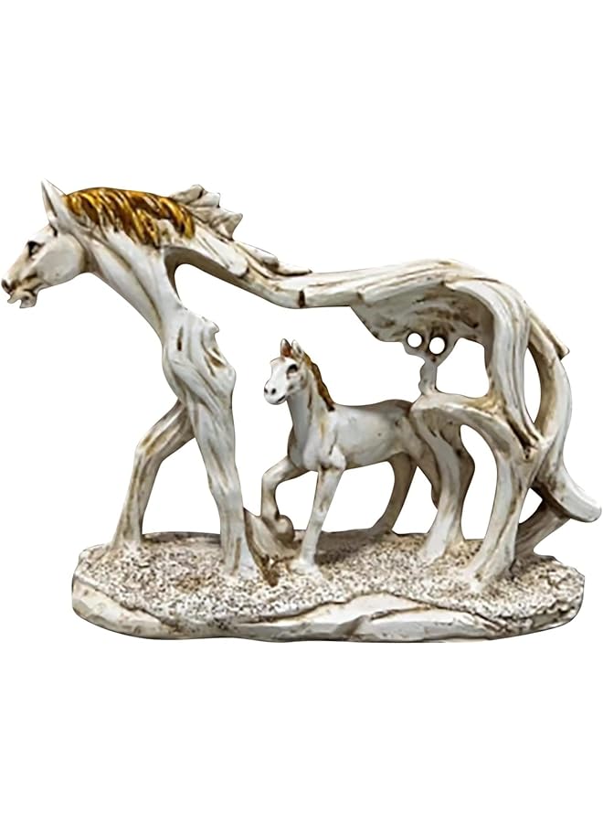 erorex Creative Resin Horse Statue Home Decoration Art Horse Sculpture Desktop Figurine Ornament Gift For Living Room Office Study Room Bedroom Coffee Shop Bar - Image 1