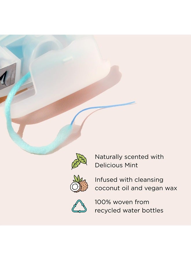 Cocofloss CocoPlush Threaders, Dental Floss for Implants, Bridges, and Braces, Mint, Waxed, Dentist-Designed Oral Care with Coconut Oil, 30 Per Pack - Image 4