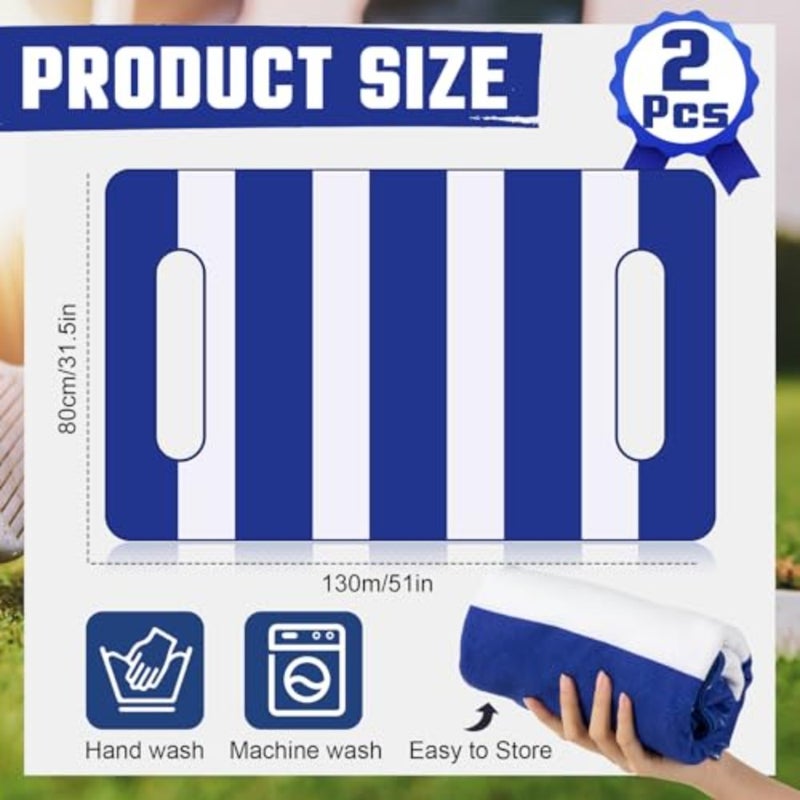 2 Pcs Microfiber Golf Cart Seat Cover American Flag Golf Blanket Portable Cushion Cover for Cart Independence Day Accessories - Image 3