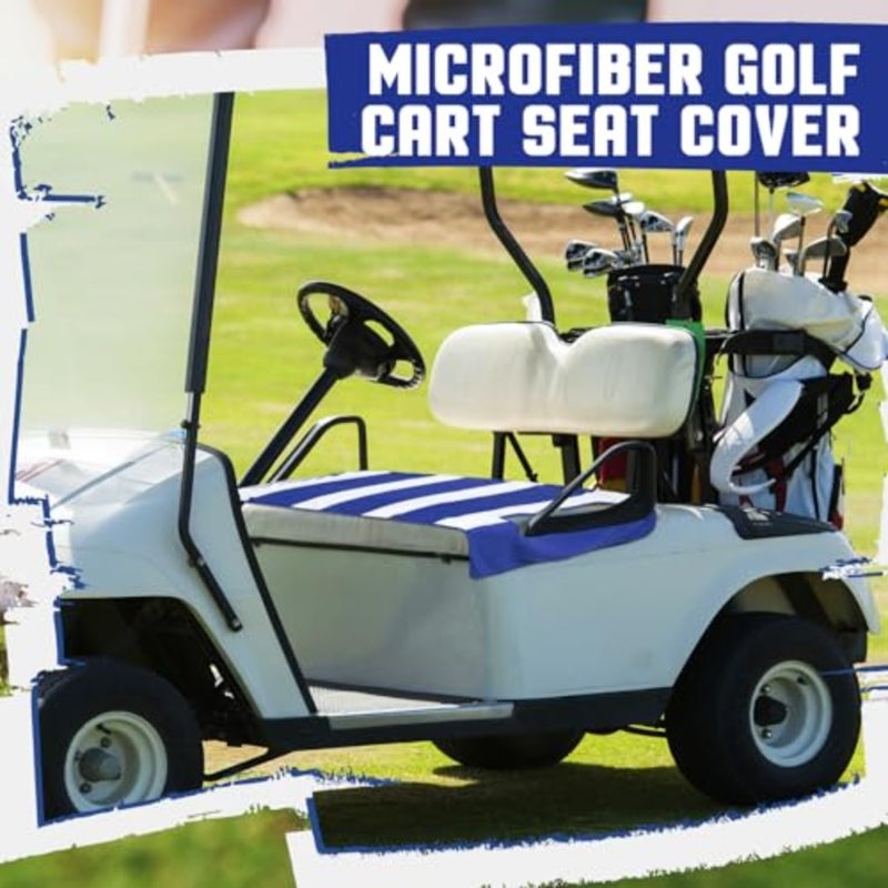 2 Pcs Microfiber Golf Cart Seat Cover American Flag Golf Blanket Portable Cushion Cover for Cart Independence Day Accessories - Image 2