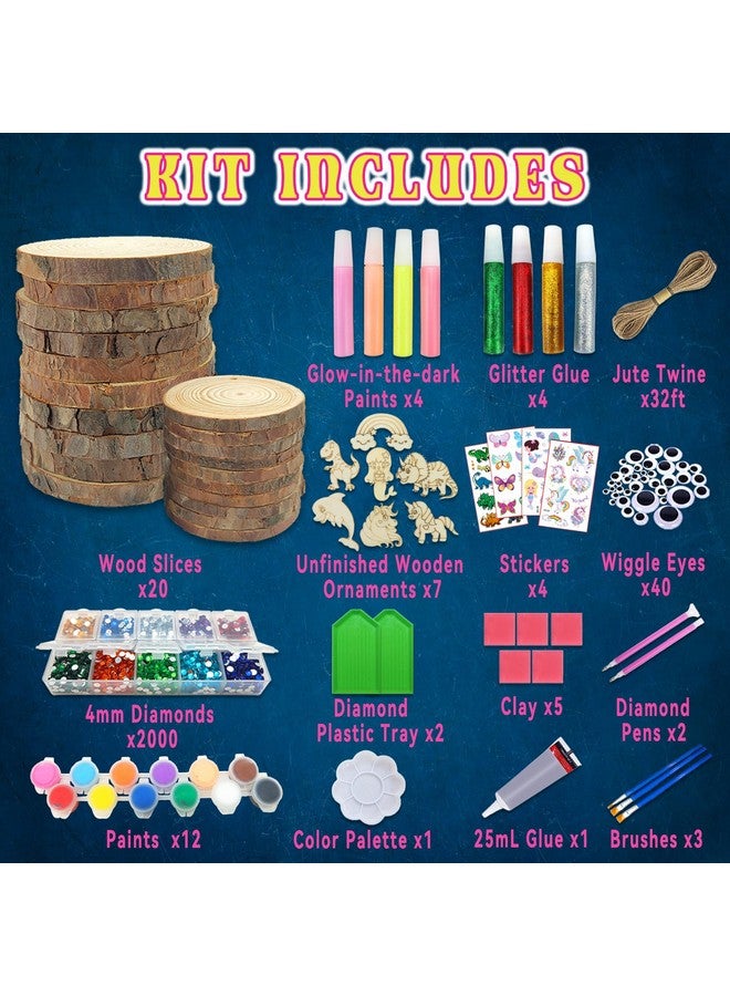 klmars Kids Wooden Painting Kit-Glow in The Dark-Arts & Crafts Gifts for Boys Girls Ages 5-12-Craft Activities Kits - Creative Art Toys for 5, 6, 7, 8, 9, 10, 11 & 12 Year Old Kids - Image 4